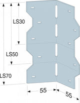 Simpson LS50 124mm Skewable Angle Bracket