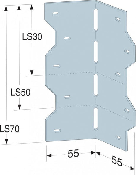 Simpson LS50 124mm Skewable Angle Bracket