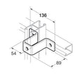 SB516 P1737 U Bracket, Unistrut compatible, galvanised