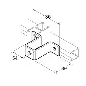 SB516 P1737 U Bracket, Unistrut compatible, galvanised