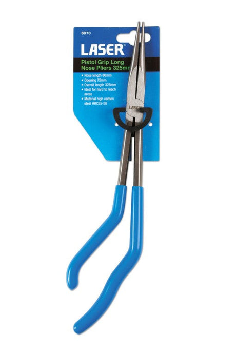 Laser 325mm Pistol Grip Long Nose Pliers 6970