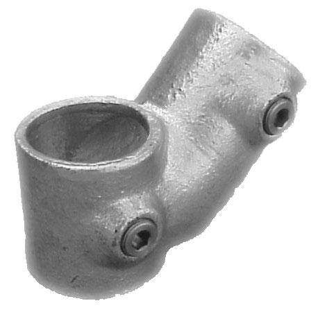45 Degree Tee C07 Size 8 (G40) Handrail Fitting, Galvanised (Kee Klamp Compatible 12-8)