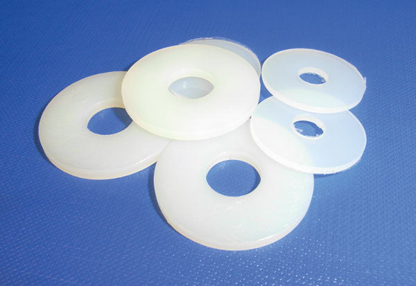 M10 x 30 x 2.5 Nylon 66 natural white penny washers