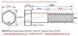 M24 x 140 Hexagon Head Bolt High Tensile Grade 8.8, Bright Zinc Plated, DIN 931