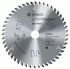 Wood Plunge Cut Circular Saw Blade 165 x 20 x 48 Teeth
