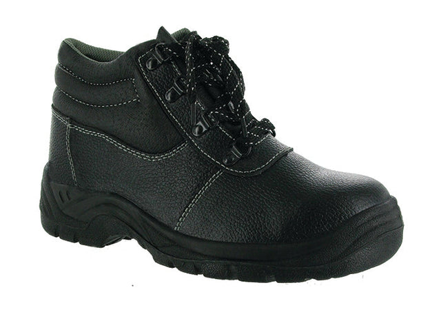 Size 07 Laced Safety Hiker Boot (Black)