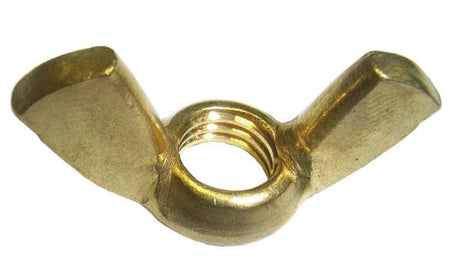 M8 Brass Self Colour Wing Nuts DIN 315, ANSI B18.17