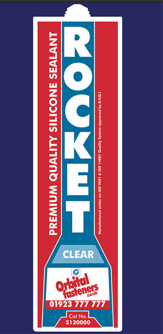 Clear Rocket Premium Quality Silicone Sealant 300ml 5120000