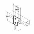 SB600 / P1036 L Bracket, Unistrut compatible, galvanised