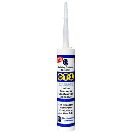 CT1 CLEAR All in One Multi-purpose Waterproof Sealant & Construction Adhesive, 290ml