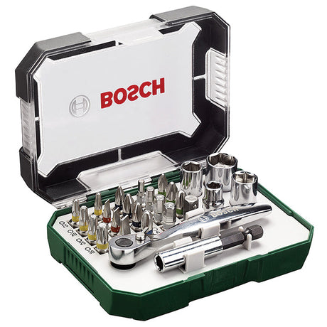 Bosch 26 Piece Mini Ratchet Socket & Bit Set 2 607 017 322
