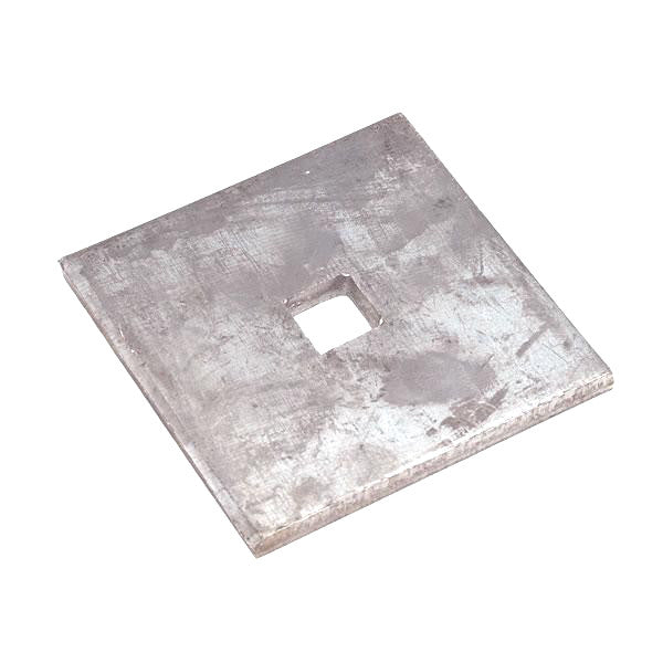M30 x 150 x 10mm Square Plate Washer, GalvanIsed