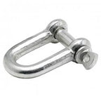 6mm Commercial D-Shackle Mild Steel Bright Zinc Plated
