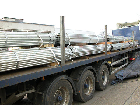 Steel Galvanised Handrail Tube, Size 7 (G32), OD 42.4mm ID 32mm x 3.2M (Kee Klamp Compatible)
