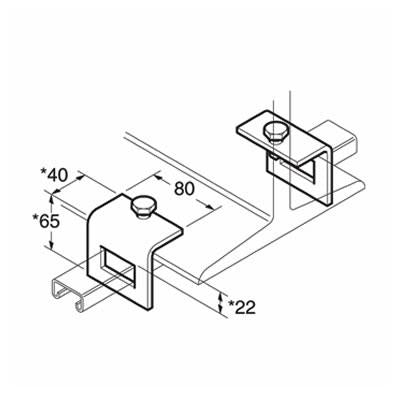 SC852/21 / P1796A Beam Clamp/Window Clamp, Unistrut compatible, galvanised (Not sold in pairs)