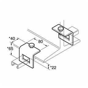 SC852/21 / P1796A Beam Clamp/Window Clamp, Unistrut compatible, galvanised (Not sold in pairs)