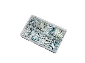 600pce M1.6-M5  Split Pin Assortment. Bright Zinc Plated. Kitmaster KM105140