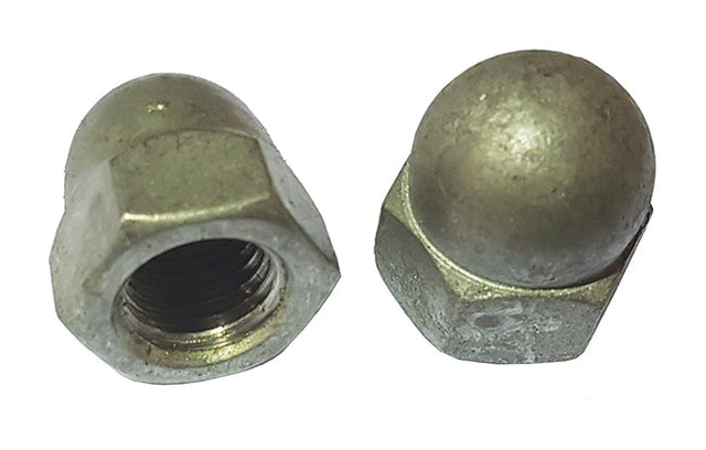 M8 Dome Nut, Mild Steel Galvanised DIN 1587