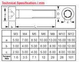 M3 x 30 Socket Cap Screw, High Tensile Grade 12.9 Bright Zinc Plated, DIN 912