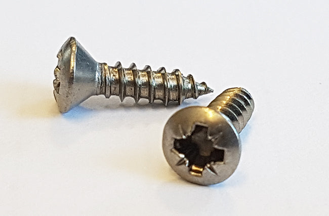 3.5 x 12 Recessed Countersunk Pozi Self Tapper AB Screw, Stainless Steel A2, DIN7983
