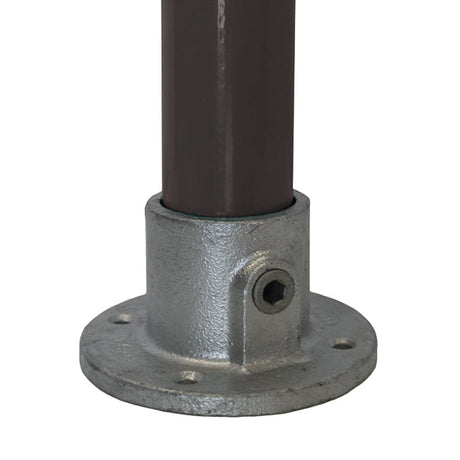 Base Flange C11 Size 7 (G32) Handrail Fitting, Galvanised 131-C42 (Kee Klamp Compatible 61-7)