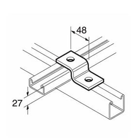 SB513 P4045 Z Bracket, Unistrut compatible, galvanised