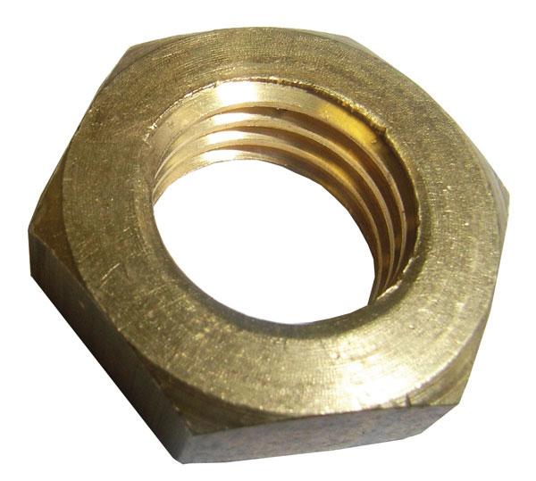 M10 Brass Self Colour Lock (Half) Nuts, DIN 439