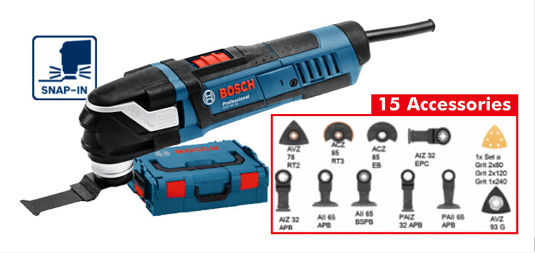 Bosch GOP 40-30 Multicutter SDS Plus 15 Accessories in L-Boxx 240v