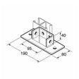 SB705 / P2073 Base Plate, Unistrut compatible, galvanised