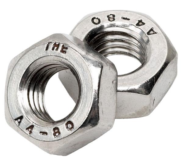 M6 Full Nuts, Stainless SteelA4 (316), DIN 934