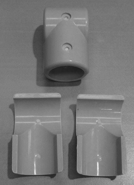 Grey 3 Way Tee Connector (In two halves) MH3WG