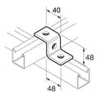 SB511 P1045 Z Bracket, Unistrut compatible, galvanised