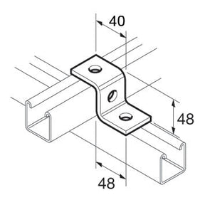SB511 P1045 Z Bracket, Unistrut compatible, galvanised