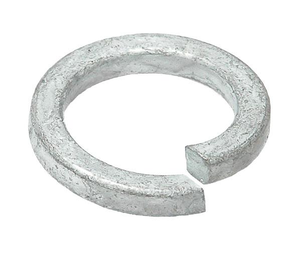 M20 Mild Steel Square Section Single Coil Spring Washer, Galvanised