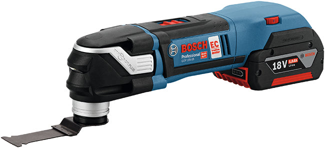 Bosch GOP 18V-28 Multicutter with 2 x 18V 5.0ah Battery & 16 Accessories in an L-Boxx