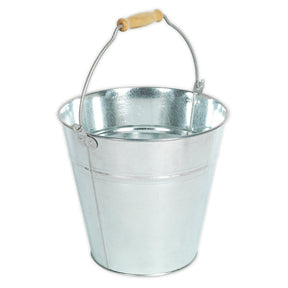 Galvanised 10 Litre Bucket with Wooden Handle BM10