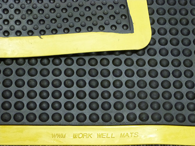 Ergo-tred Anti Fatigue Mat 900mm x 1200mm (Black / Yellow Border)