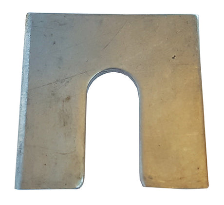 No1 50mm x 50mm x 10mm with a 14mm slot (Suits bolts up to M12) Metal Horseshoe Trouser Shim Stainless Steel A4