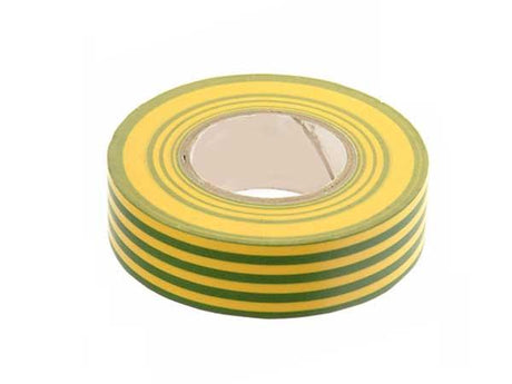 19mm x 20 Metre Insulation Tape Green/Yellow PVC