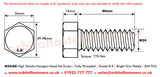M24 x 80 Hexagon Head Set Screws High Tensile Grade 8.8 Bright Zinc Plated, DIN 933