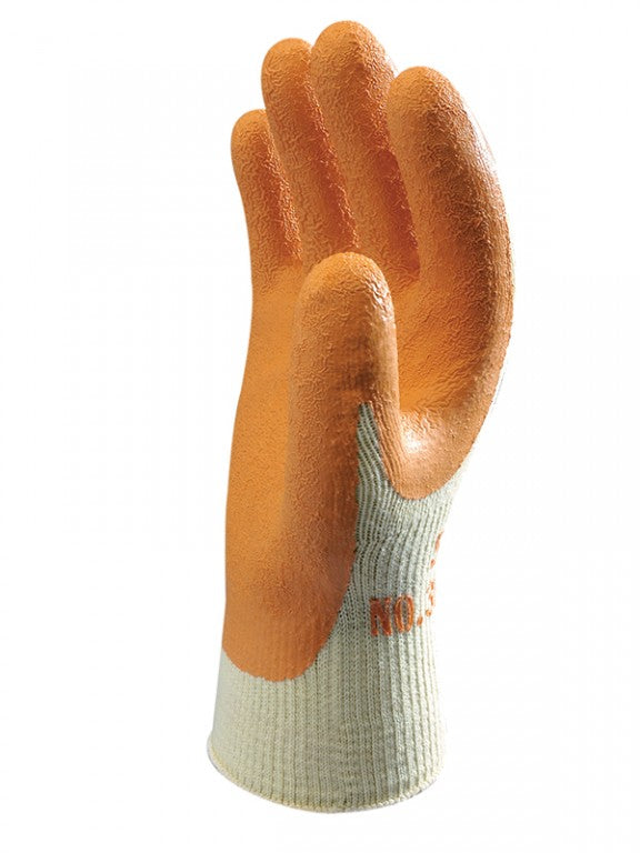Size 10 (XL) Showa 310 Orange Builders Latex Grip Gloves SHO310Y4 (1 pair)