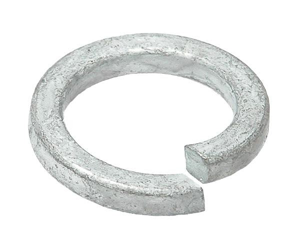 M27 Mild Steel Square Section Single Coil Spring Washer, Galvanised