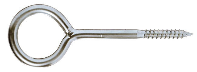 12mm Screw Eye, 160mm Overall Length, Welded Screw Eye, Steel Bright Zinc Plated