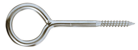 12mm Screw Eye, 160mm Overall Length, Welded Screw Eye, Steel Bright Zinc Plated