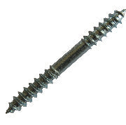 5 x 50mm Wood to Wood Double Ended Dowel Screw, Bright Zinc Plated