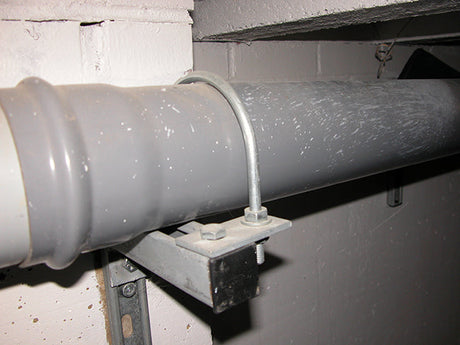 U - Bolts 3" Nominal Bore, 90mm Width Between Legs, Mild Steel Bright Zinc Plated (M12) Bolt only