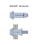 M16 Size 2 Lindapter Hollo-bolt Stainless Steel (Grip Range 29-50mm) Hole Size: 28mm HBST16-2