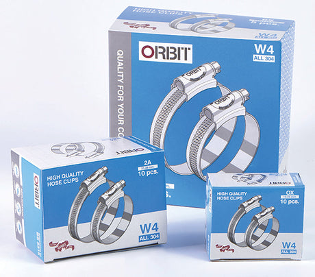 220 - 250mm Orbit Hose Clip 304 Stainless Steel (11) BSI Kitemark