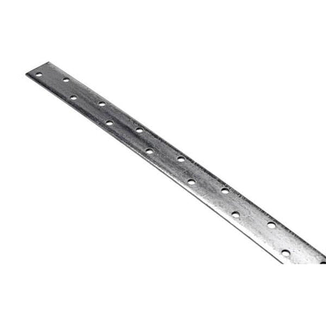 Light 1000mm Straight Galvanised Builders Restraint Strap, 28mm Wide x 2.5mm Thick, 6mm holes