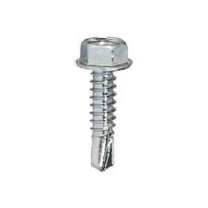4.2 x 38mm (1/4" 7mm Hexagon Head) Washer Faced Self Drill Screw, Bright Zinc Plated